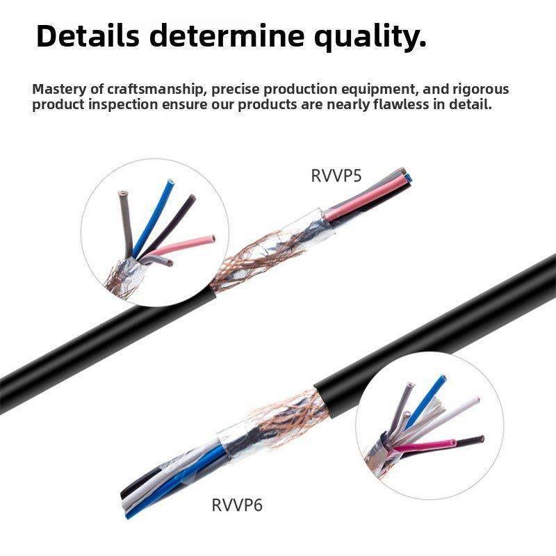 国标无氧纯铜监控电源线RVV2芯3多4芯0.75 1.0 1.5平方软护套电线