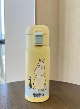 日本skater联名姆明保温杯304不锈钢卡通儿童水杯猫狗双全水壶