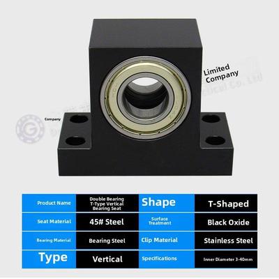 TWPC BGHWB BHJ61轴承座T型立式双轴承固定座支撑座机加工座