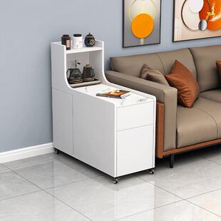 岩板沙发边柜侧边柜客厅家用小茶几可移动边几简约窄边夹缝储物柜