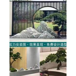 景观石干燥景观雪花石景观自然雪波石片组合新古典主义泰山石大院