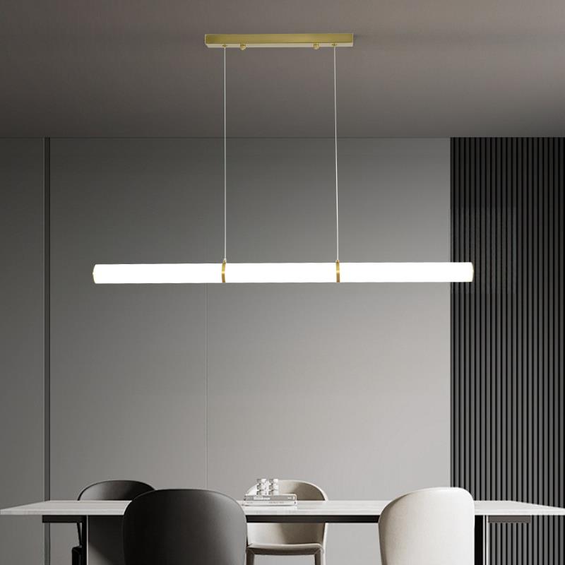 北欧简约后现代餐厅吊灯设计师创意极简餐桌吧台一字长条岛台吊灯