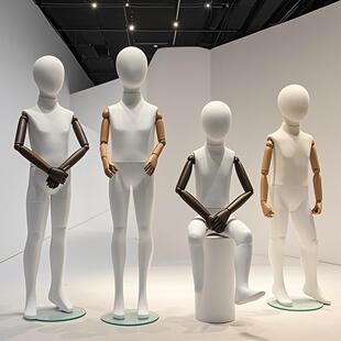 男女童装店儿童模特展示架童装服装橱窗陈列道具假人偶台小孩全身