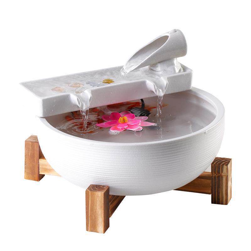 新中式简约桌面招财生财流水摆件喷泉加湿器客厅茶桌办公室装饰品