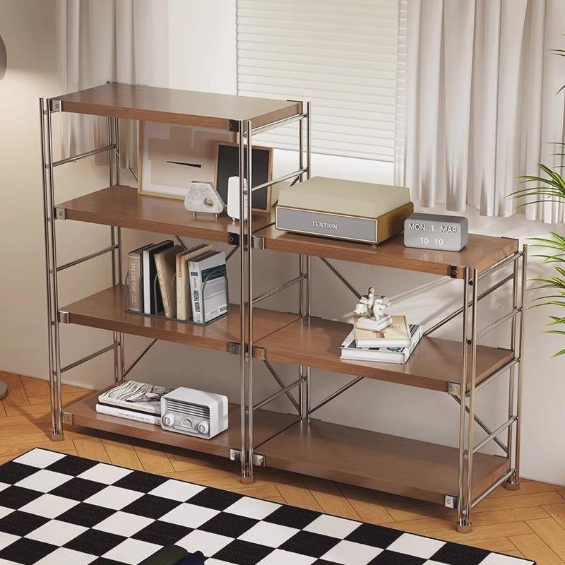 置物架多层落地储藏间阳台杂物快递收纳层架书架展示架日式家用货