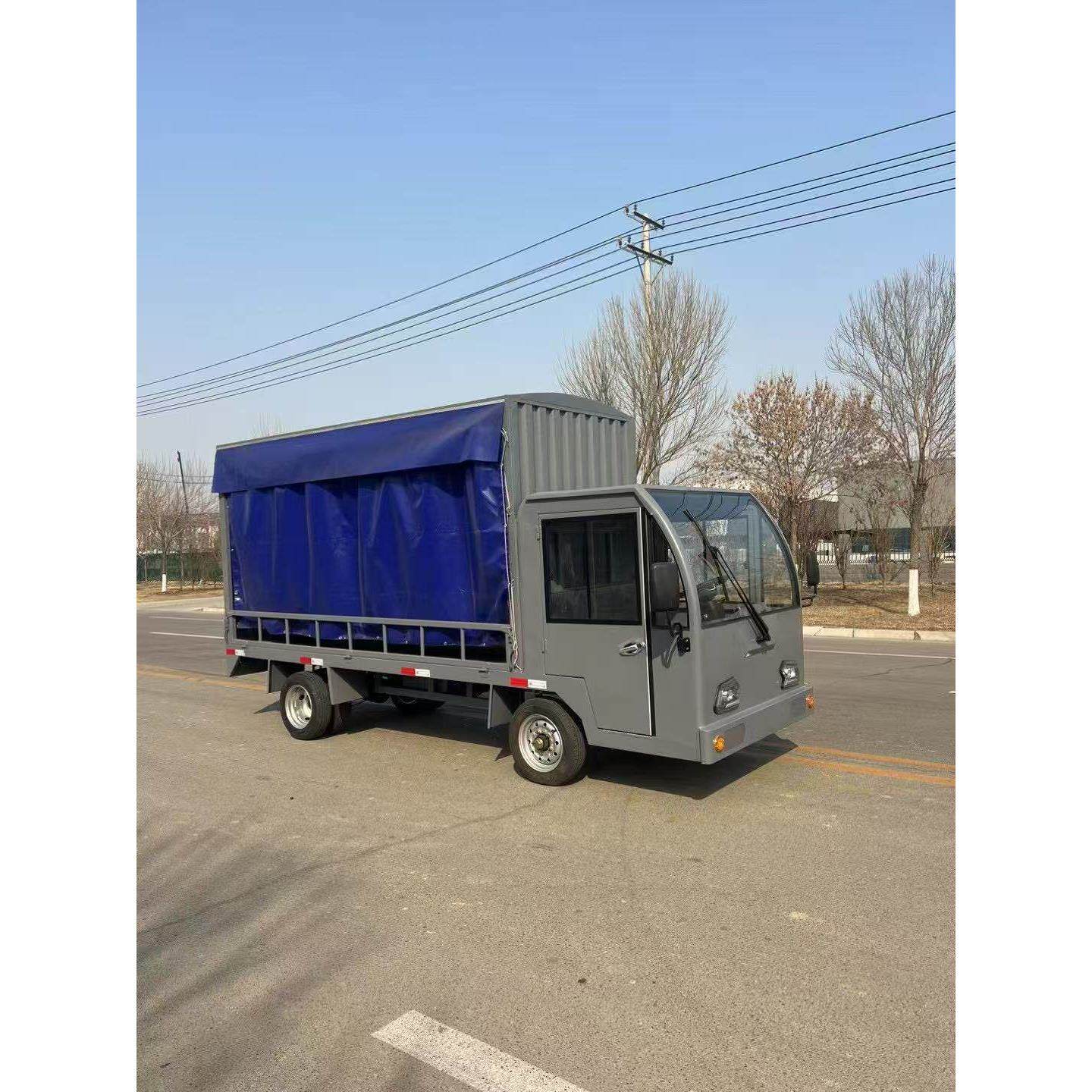 电动平板车搬运车四轮拉货车载重王厂区周转车间运输自卸车牵引车