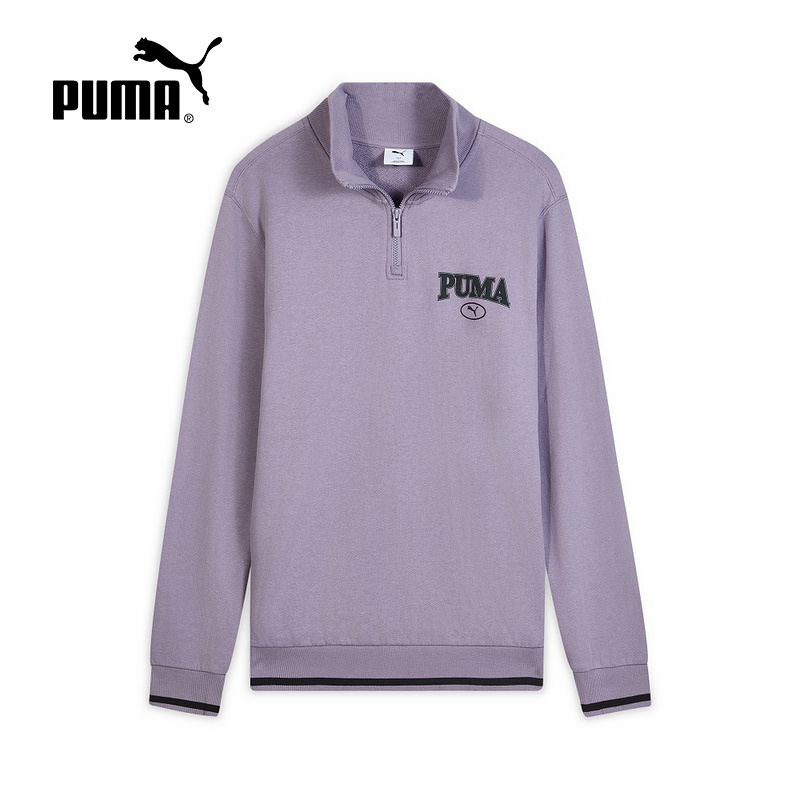 PUMA彪马秋季新款男子半拉链休闲运动立领针织卫衣外套 692906-89