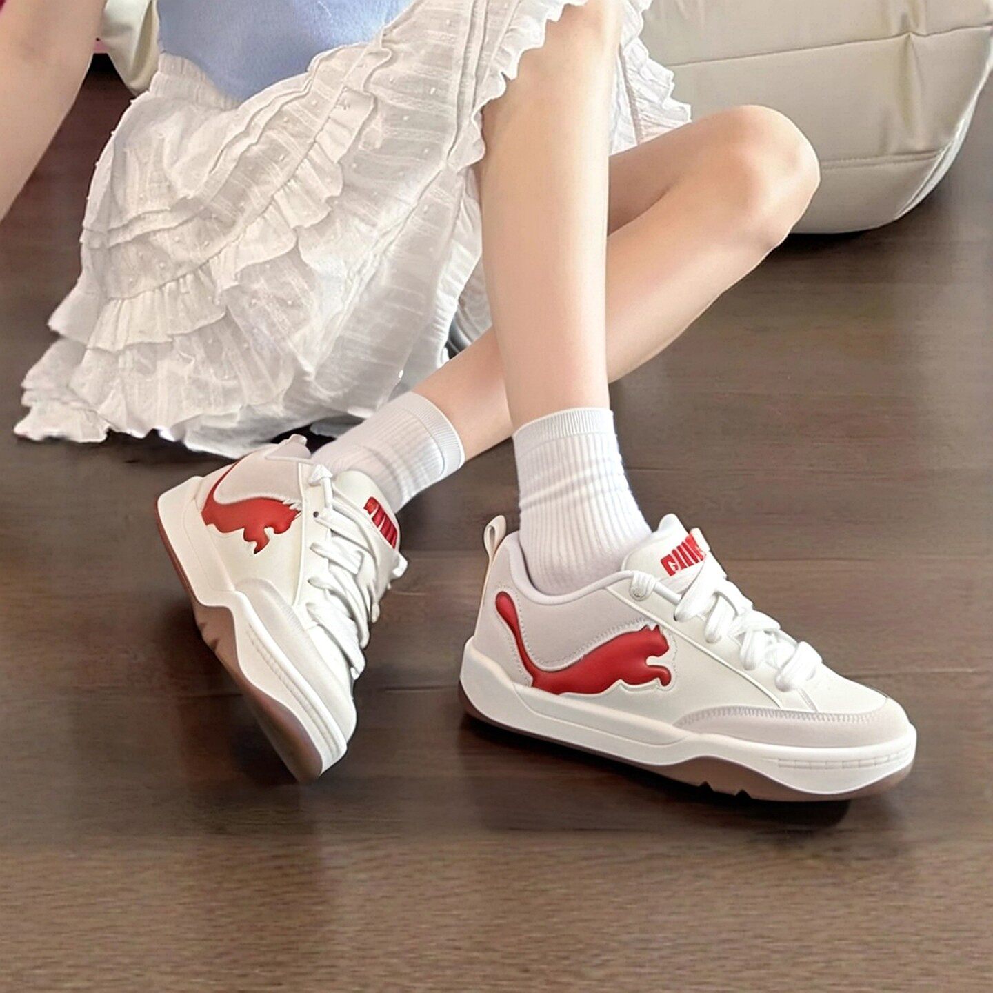 PUMA彪马男女新款复古拼接运动休闲鞋滑板鞋PARK395022