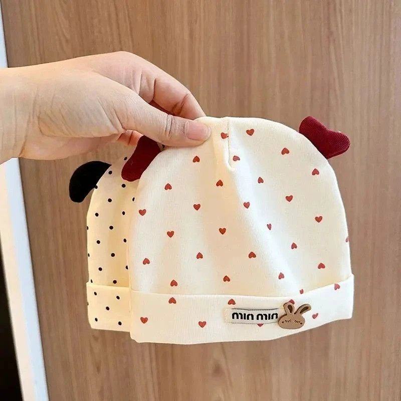 2025新款婴儿帽子冬可爱超萌套头帽初生宝宝棉护囟门婴幼儿胎帽Y