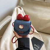 新款 儿童卡通可爱猫咪女童小包包宝宝洋气蝴蝶结迷你时尚 斜挎包Z