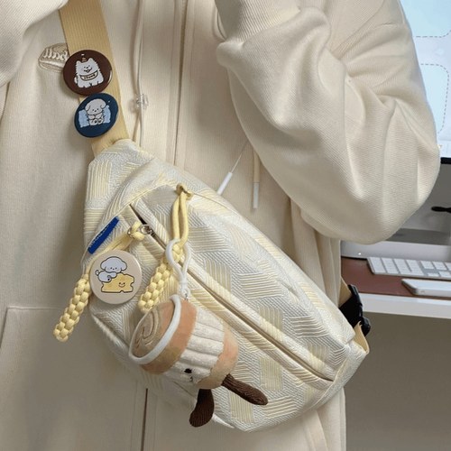 简约休闲ins风包包女+小清新森系斜挎包运动胸包小众学生百搭腰包