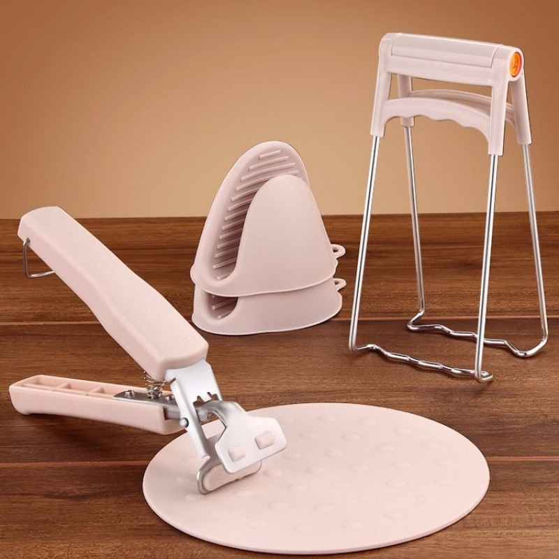 防烫夹碗器硅胶万能家用厨房用品小百货取盘器防滑硅胶防烫手套