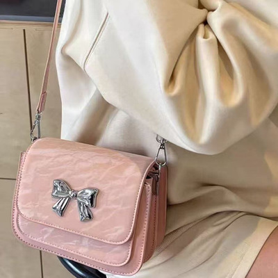 高级感洋气小包包新款蝴蝶结小方