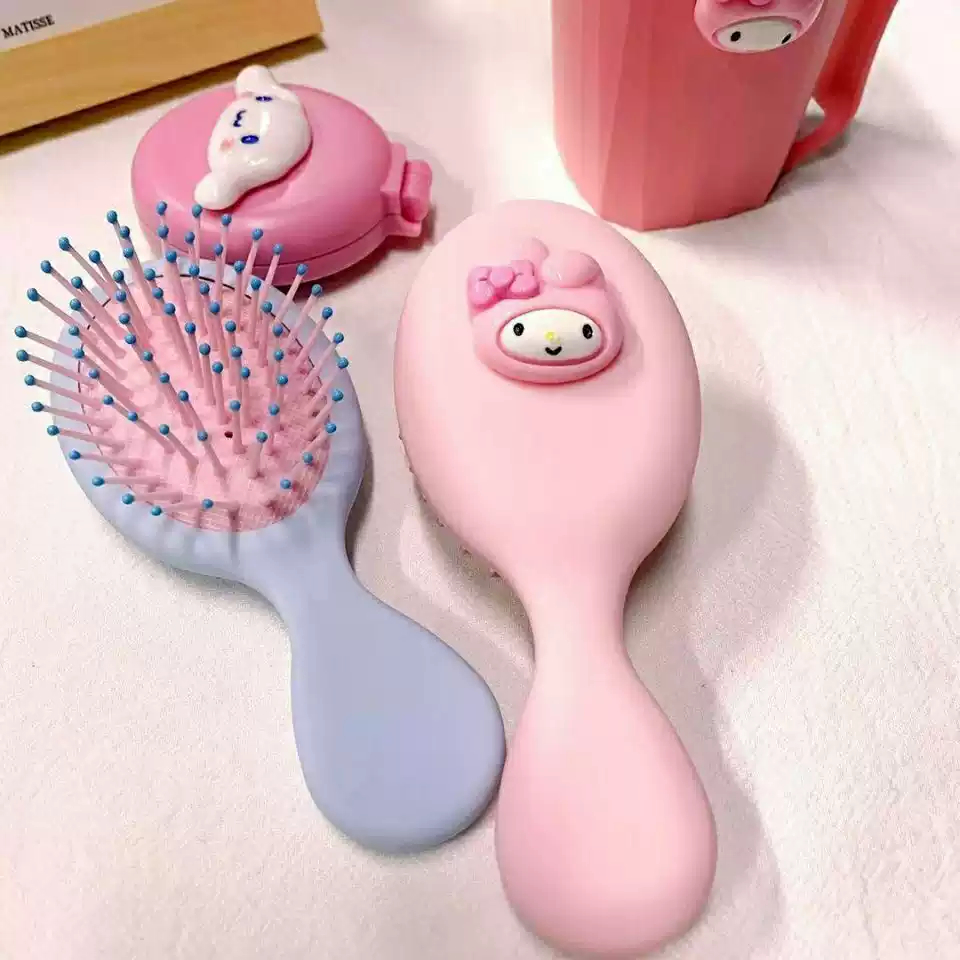 三丽鸥少女心气囊梳卡通梳子立体按摩经络梳便携儿童库洛米气垫梳
