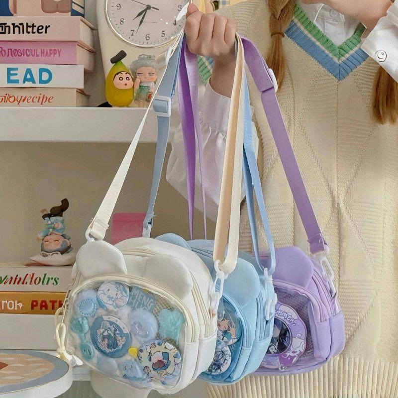 猫咪二次元透明斜挎包学院风手机小包包女小食量吧唧扎板痛包娃包,箱包皮具/热销女包/男包,通用款女包,淘宝优惠券,粉丝福利购,淘宝优惠卷