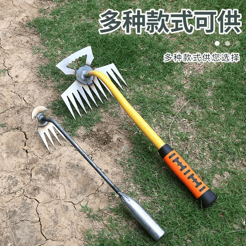 除草神器连根拔草工具园艺耙子锰钢小号手握式松土挖野菜新款