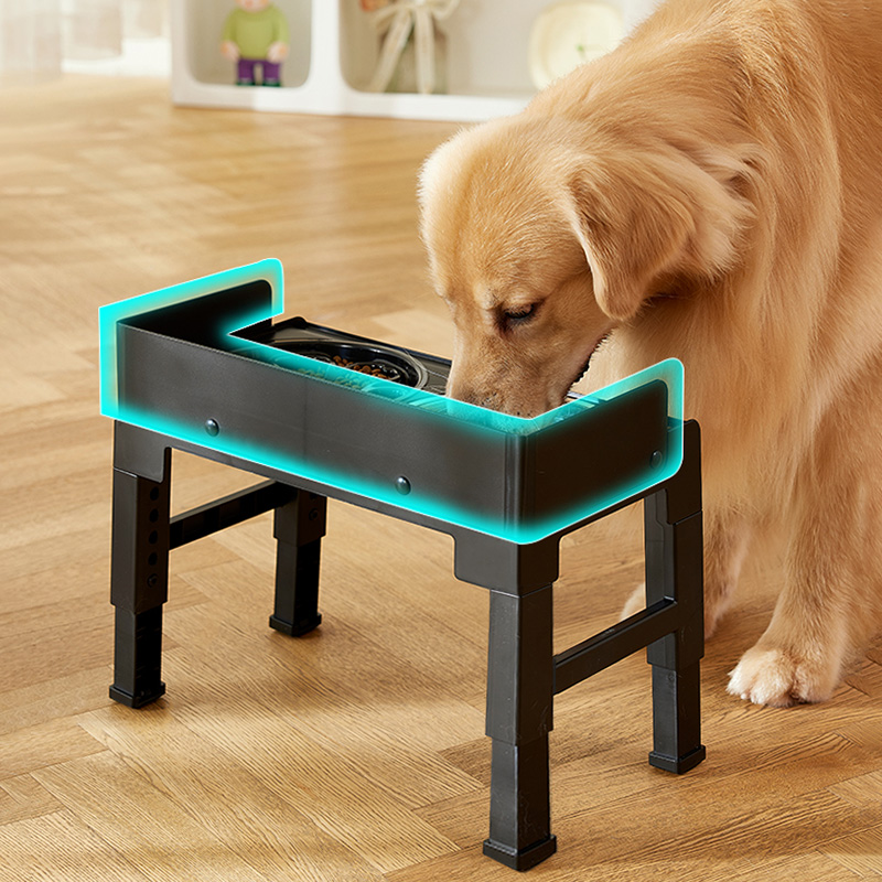 热销狗碗大型犬不锈钢护颈狗食盆防撒粮高架狗盆宠物喂食喝水双碗