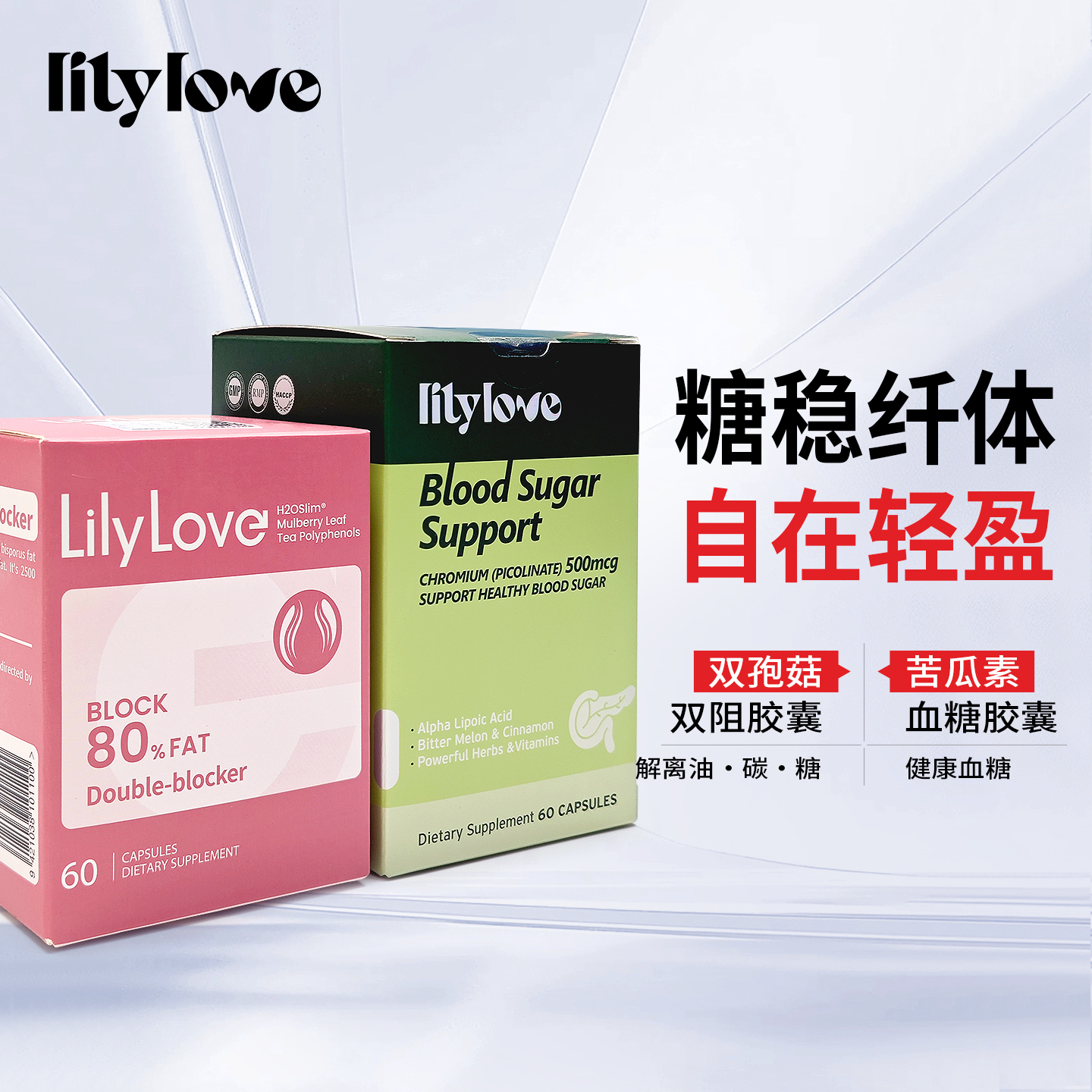 双孢菇阻断剂+苦瓜素血糖胶囊