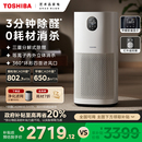 东芝大白梨空气净化器家用除甲醛消毒机加湿一体去甲苯除烟味过敏