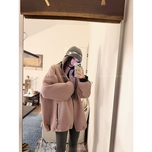 「小奶芋」内银狐绒+外摇粒绒的特殊色温温柔柔大外套