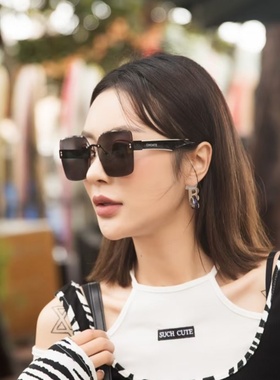 【Guhier】2741时尚无框钻石切边太阳眼镜百搭气质墨镜防紫外线