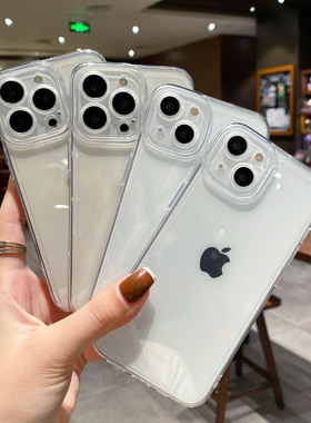 苹果17新款透明手机壳直边15ProMax手机壳14防摔TPU软iphone11全包简约16手机保护套