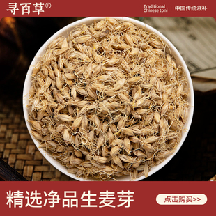 寻百草生麦芽中药材500g无硫正宗新货泡茶正品生大麦芽干泡水麦芽