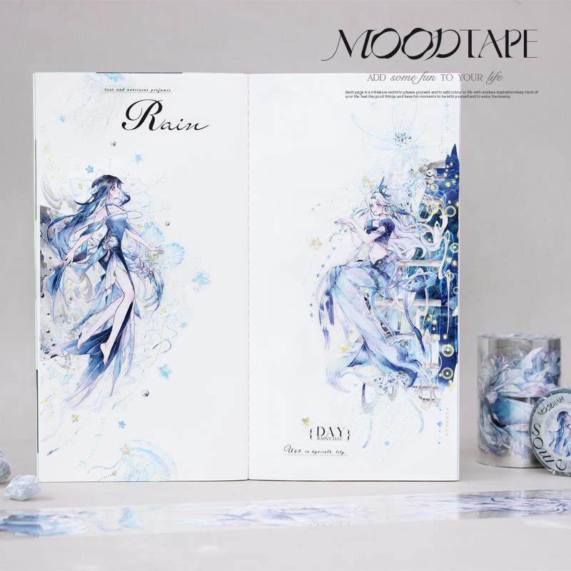 moodtape.原创星夜神话人物手帐胶带咕卡贴纸pet和纸胶带可爱文具