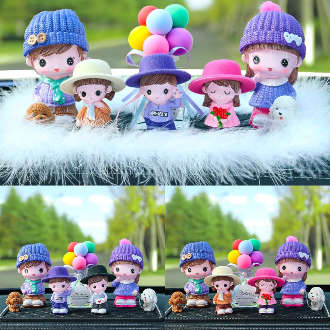 车内饰品摆件汽车装饰用品中控台上创意高档男女神款车载可爱车饰