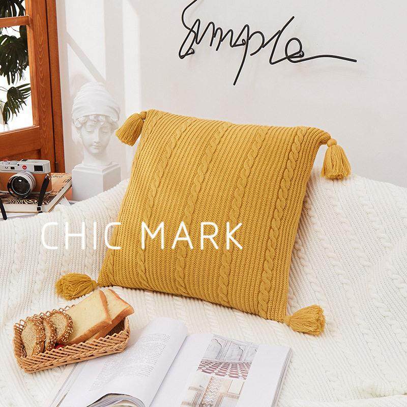 ins北欧抱枕套毛线针织流苏方形靠卧室沙发靠枕客厅腰枕套软装,居家布艺,抱枕被,淘宝优惠券,粉丝福利购,淘宝优惠卷