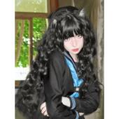 妇女与长卷发 新 方便面假发套 拉丁美洲卷发假发 羊毛卷发