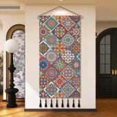 民族风挂毯波西米亚风新疆布艺挂画餐厅装 饰画民宿墙饰挂布背景布