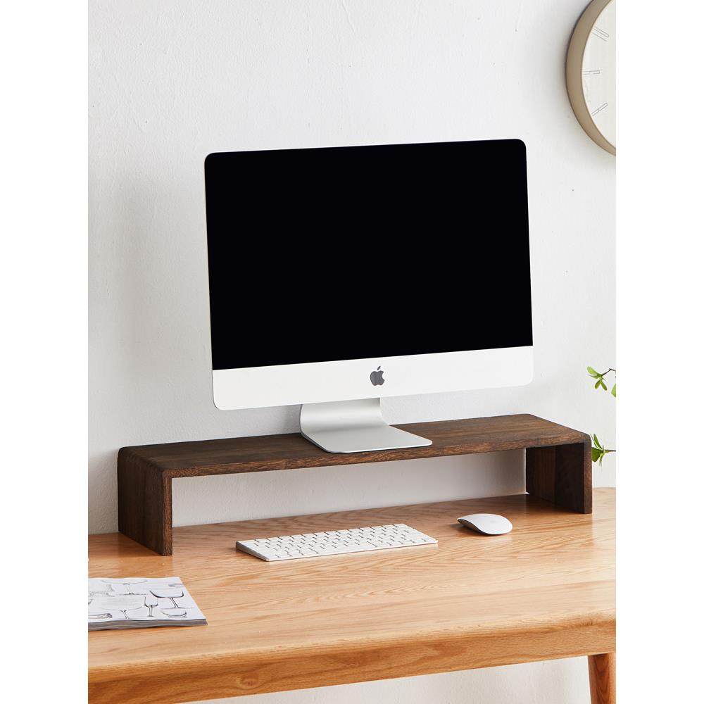 实木电脑显示器高架办公桌面颈托架简易多功能存储架,收纳整理,整理架/置物架/收纳架,淘宝优惠券,粉丝福利购,淘宝优惠卷