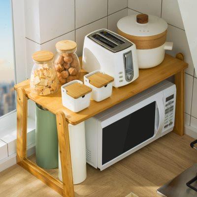 厨房置物架台面储物架微波炉架子桌面收纳架多功能电饭锅烤箱支架