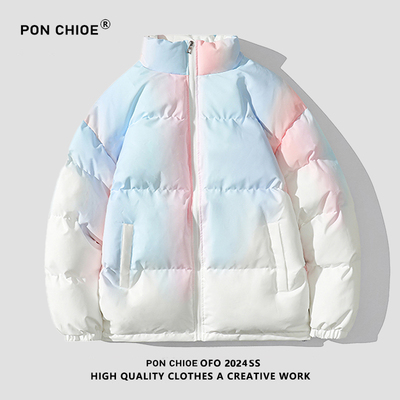 ponchioe棉服男女同款冬季宽松百搭大码加厚棉衣面包服情侣国潮-1