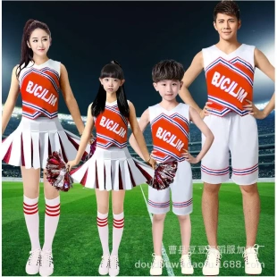 啦啦操服装演出服健美操表演儿童拉拉队服装运动会班服套装男女款