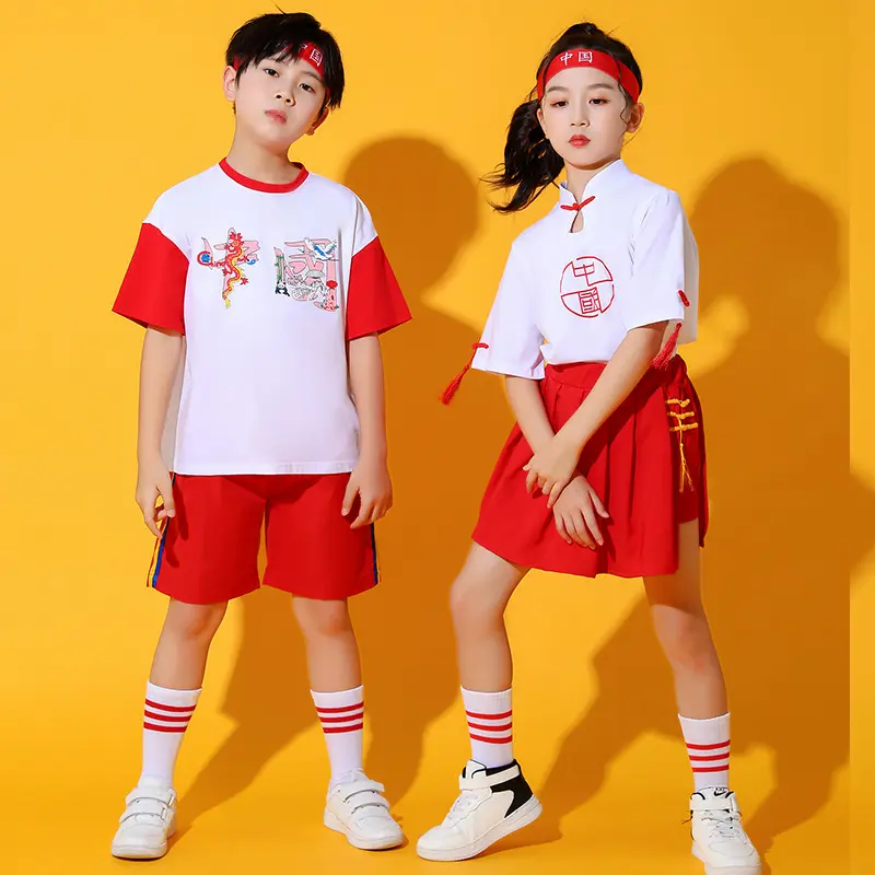 儿童中国风男童嘻哈街舞套装女童