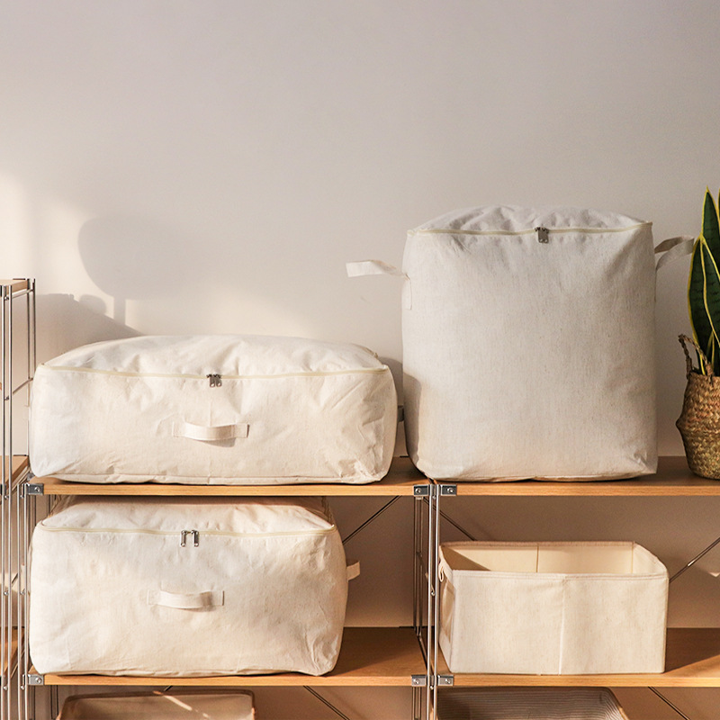 无印棉麻被子收纳袋加厚大容量防潮整理袋棉被衣物整理打包防尘