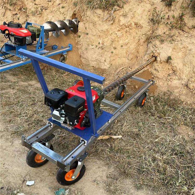 横向过路钻孔机边坡支护平行打洞机小型螺旋轨道式水平穿管打孔