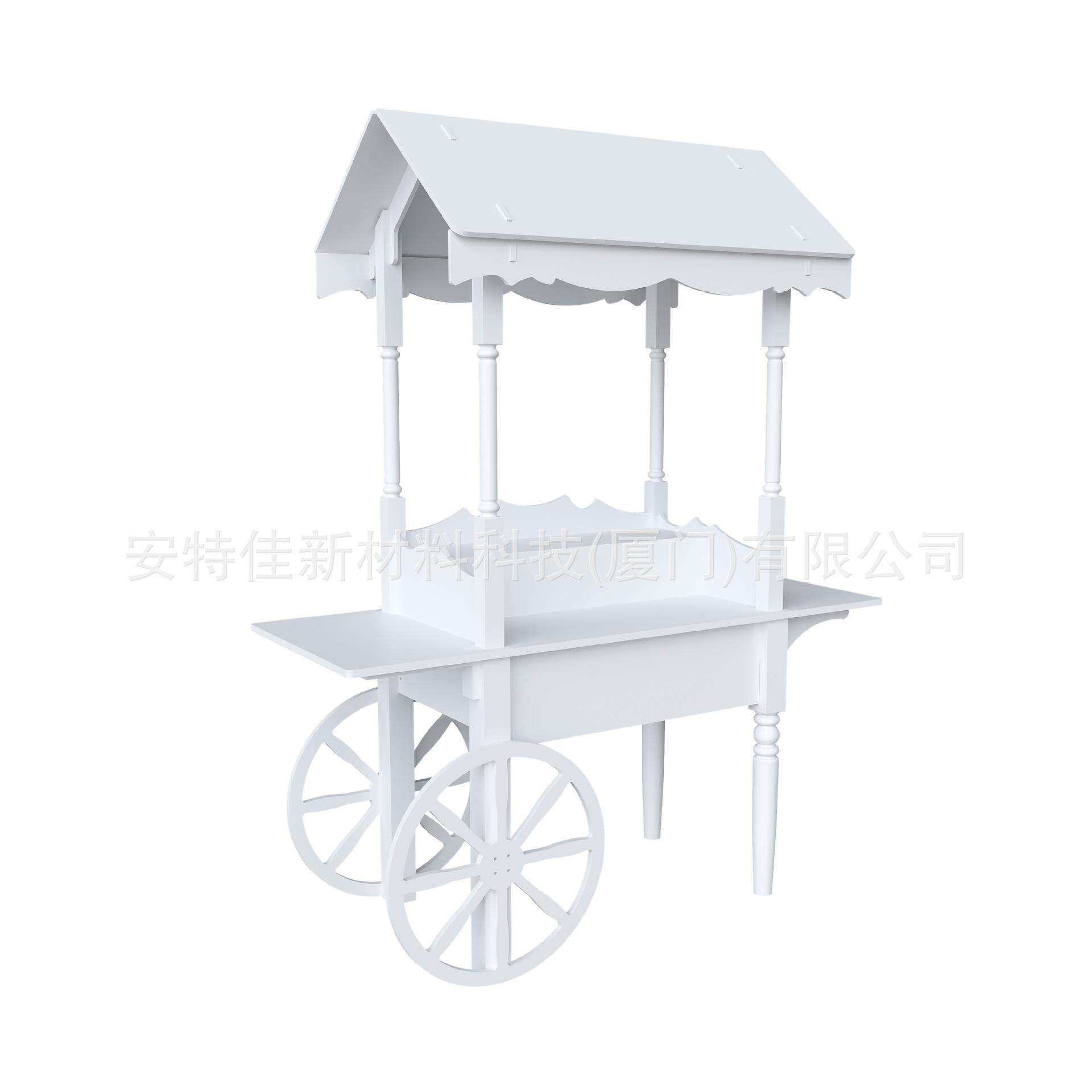 甜蜜婚礼糖果车花车甜点展示架装饰品派对市集摆摊移动带轮手推车