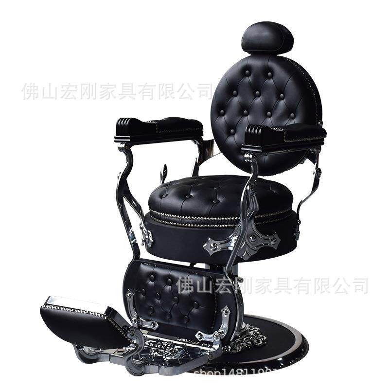 高档复古男士油头馆理发椅子美发店可放倒刮胡修面发廊专用剪发椅