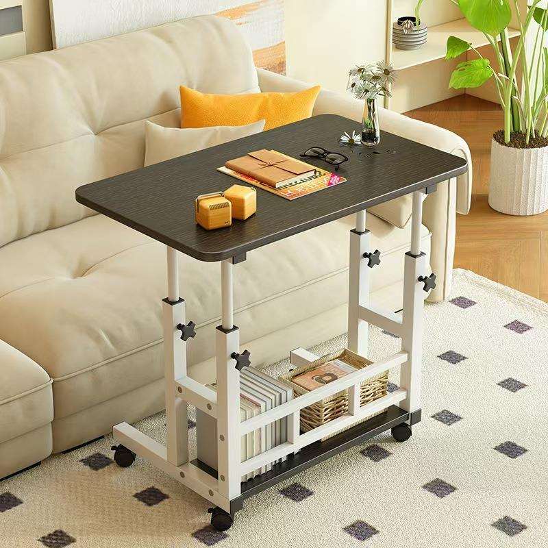 可移动床边桌家用电脑桌子卧室懒人沙发床上小书桌简易升降办公