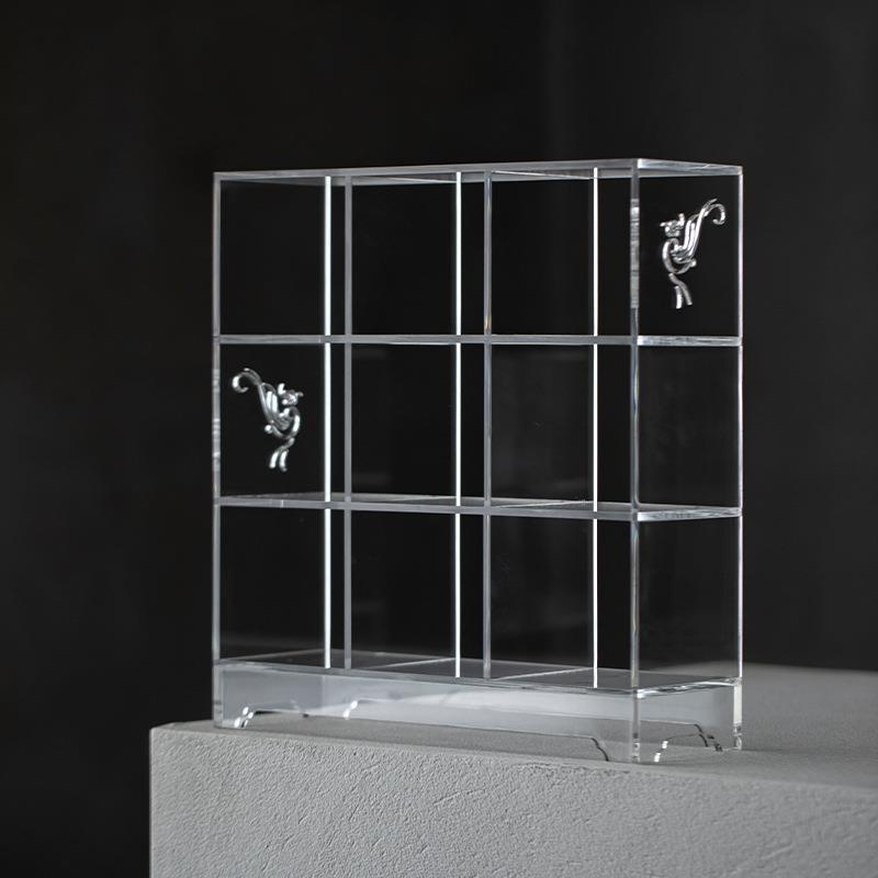 亚克力茶具茶壶宝阁示置物展开架桌面收多纳架无背板格零售活动子