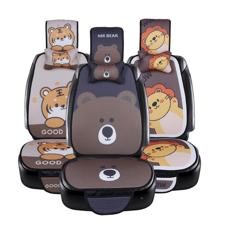 凉B6【透气不闷热汽车823坐垫】夏季蜂窝Y垫透气三件套四季通用亚