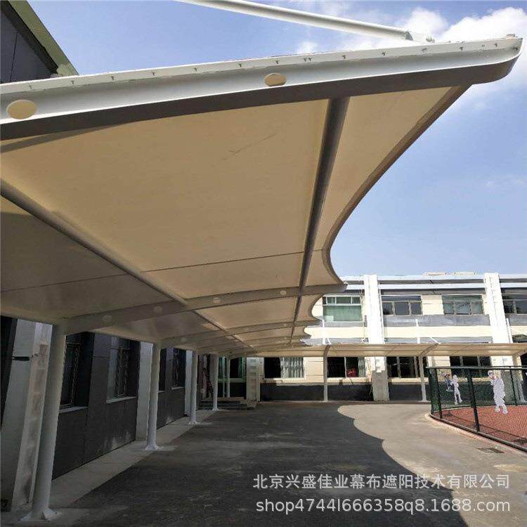 结塘沽膜结停车构蓬小F5M79958区充电桩停车蓬张膜景观棚膜拉构汽