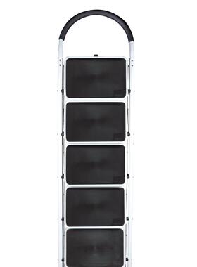 白色二步三步四步五步弧六步折叠家用板梯子UUY人字梯大踏圆铁梯