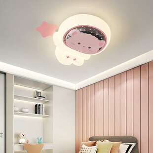 款儿灯飞机985灯奶童油风卡通吸房顶灯男女新孩间灯普瑞全光谱护