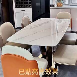 岩板餐桌F96TTTM8保护子膜耐高温大理石膜桌面透自明粘桌几台面家