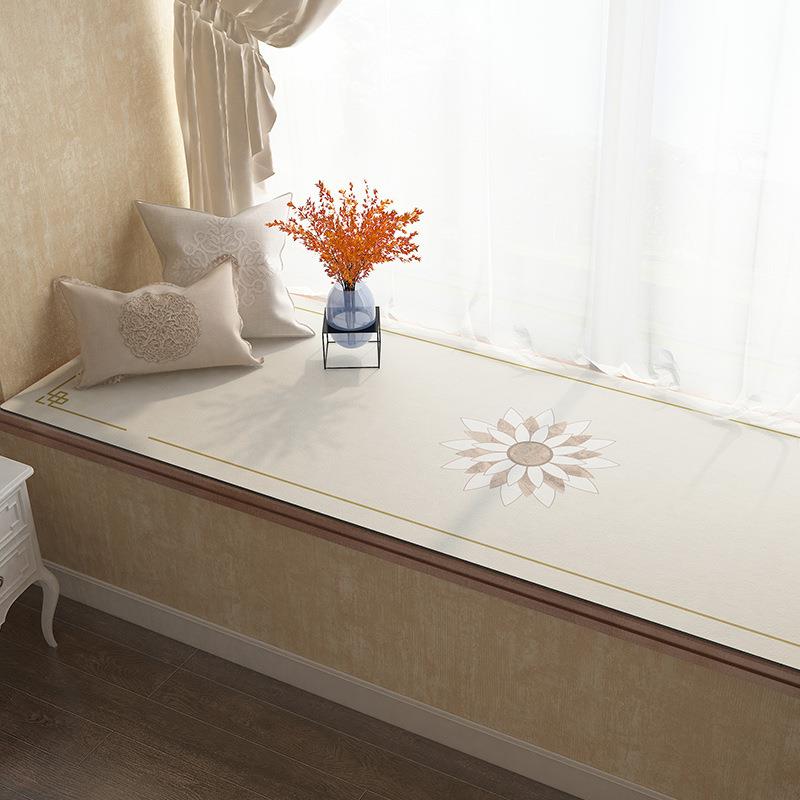 简田园子飘窗垫季PUPCzhen室内卧室阳台约坐垫满铺仿皮革垫阳台飘