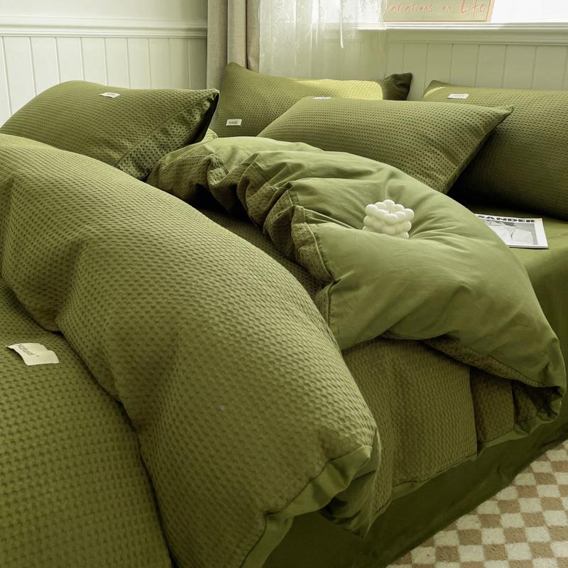 被华夫格被套单2件15x00x230被罩宿舍cp-kmn-单人单三件套非纯棉